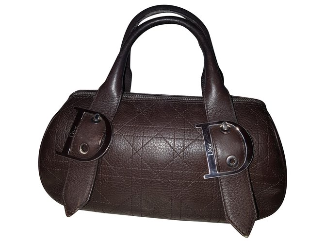 Dior Handtaschen Braun Leder  ref.237015