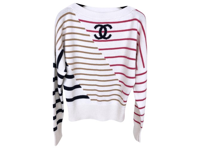 Chanel NEW 2020 Cruise sweater Cream Cashmere ref.237102 - Joli Closet
