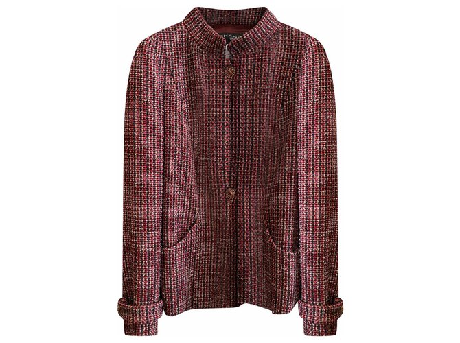 Chanel NUEVO chaqueta de tweed metalizado Multicolor  ref.237153