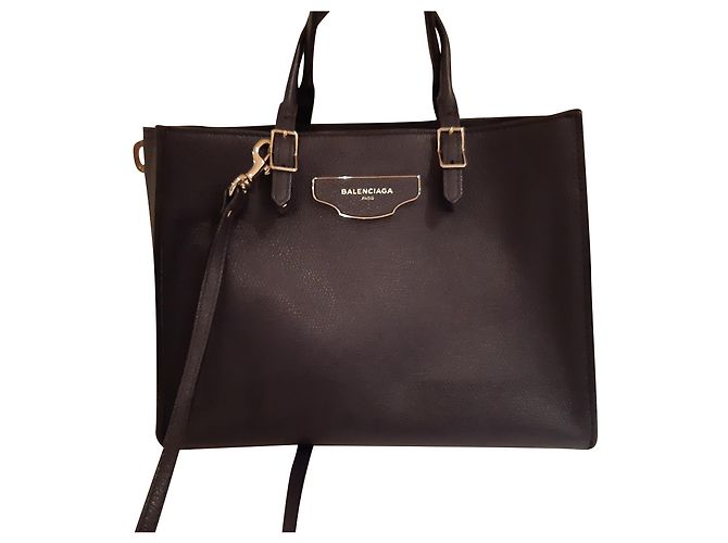 Bolsa Balenciaga Papier mini azul de couro