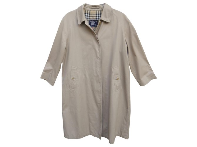 Burberry Trench coats Beige Cotton Polyester  ref.237190