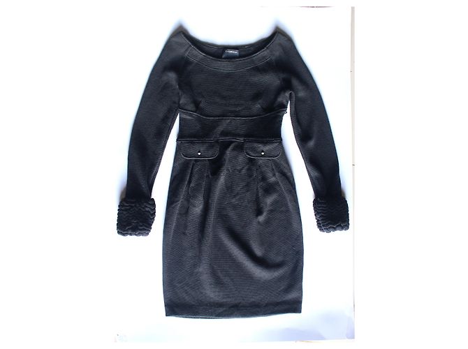 Roberto Cavalli Wollkleid Schwarz