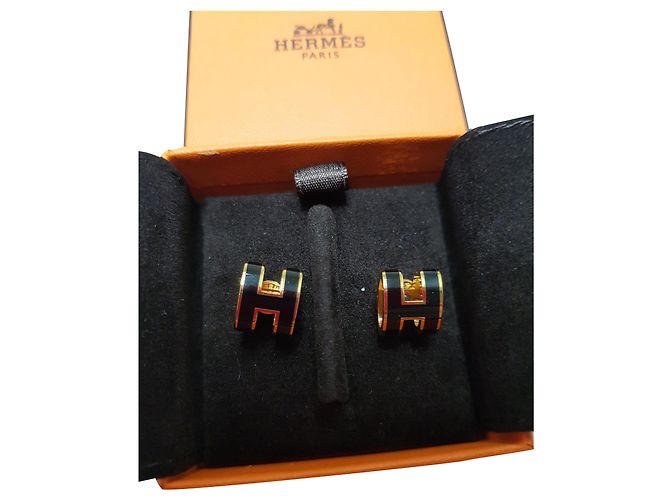 Hermès Hermes orecchini  pop Nero Metallo