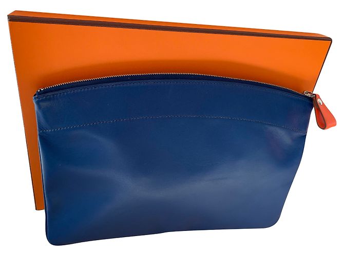 Hermès Pochettes Bleu Orange