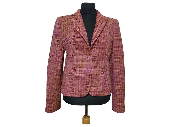 Blazer Strenesse de lã roxo e verde