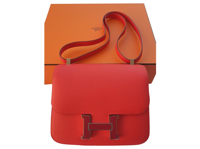 Hermès Red Vintage Box Constance 24