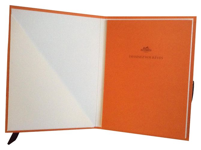 Kelly Hermès BLOQUE / LIBRO DE DIBUJOS Naranja