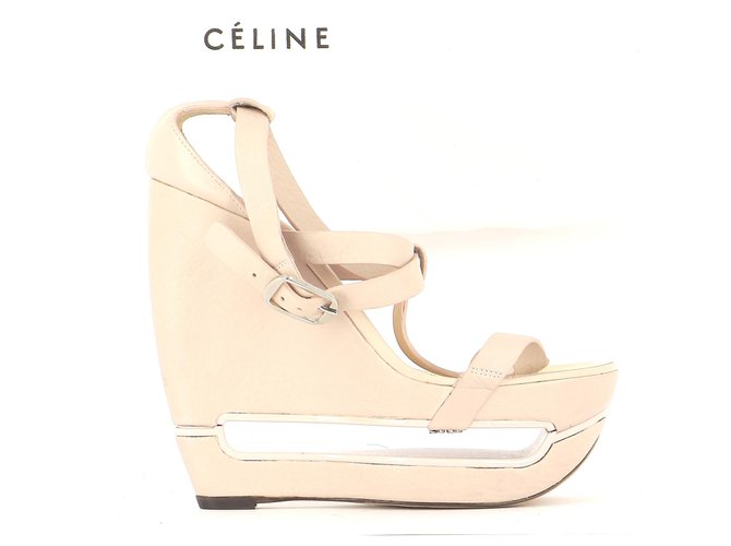 Céline FLIP FLOPS Pink Leather  ref.237758