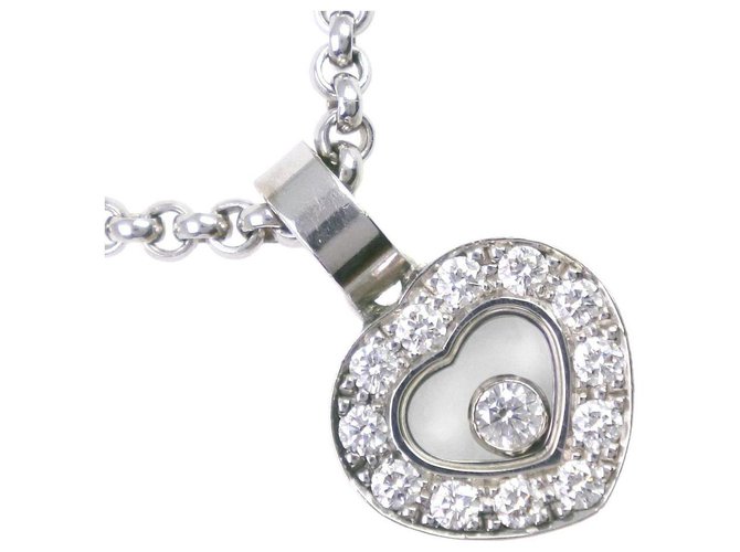 Chopard Happy Diamond Necklace Silvery White gold  ref.237780