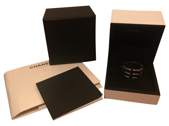 Chanel Diamantes ultra grandes Prata Ouro branco Cerâmico  ref.237929