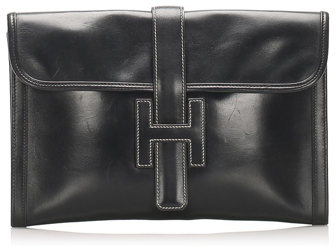 hermes clutch black