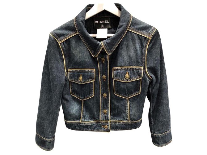 Chanel 5.5K$ Dallas jacket Dark blue Cotton  ref.238102