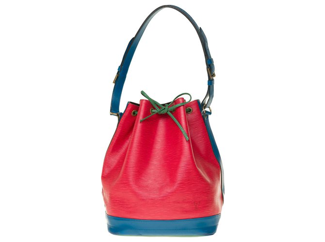Noe Louis Vuitton grand Noé handbag in tricolor epi leather: red, blue, green, garniture en métal doré  ref.238104