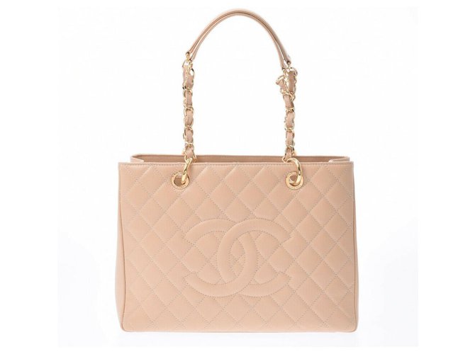 Chanel GST (grand shopping tote) Beige Leather  ref.238141