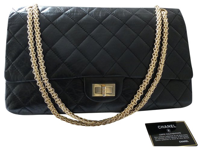 Chanel 2.55 Black Leather  ref.238188