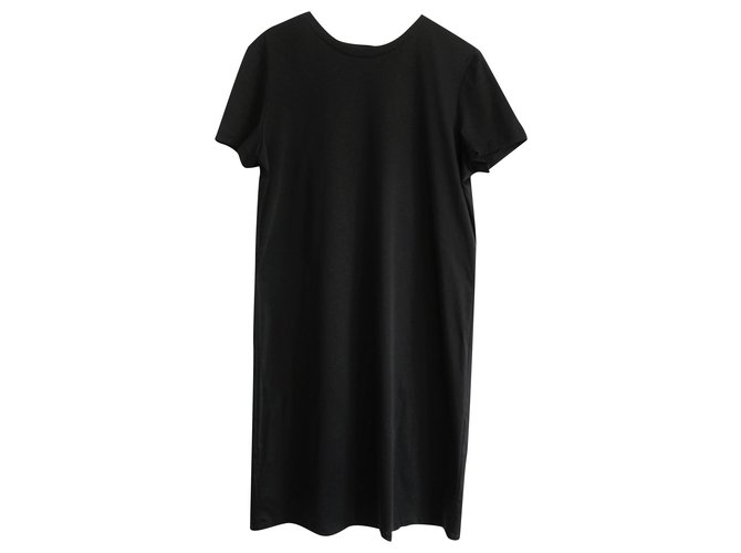 Chanel SS18 T-Shirt Kleid Schwarz Baumwolle  ref.238192