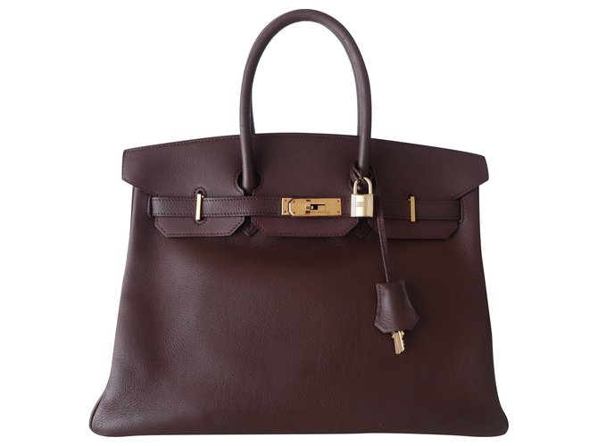 Hermès HERMES BIRKIN BAG 35 Brown Leather  ref.238235
