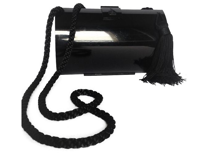 Lanvin Arpège Borsa da Sera Nera in Plastica Nero