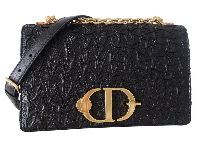 Dior bag 30 Montaigne Black Leather  ref.238302