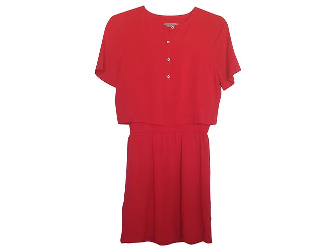 Calvin Klein Hemdkleid aus roter Viskose