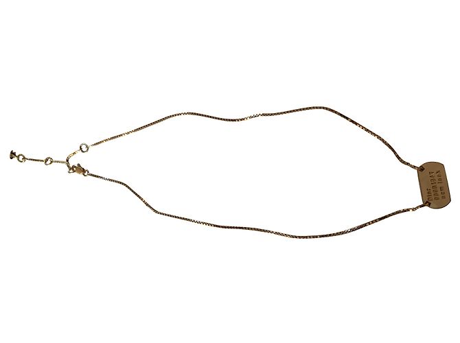 Collier Dior doré en acier