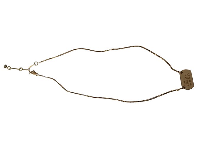 Dior Necklaces Golden Steel  ref.238347