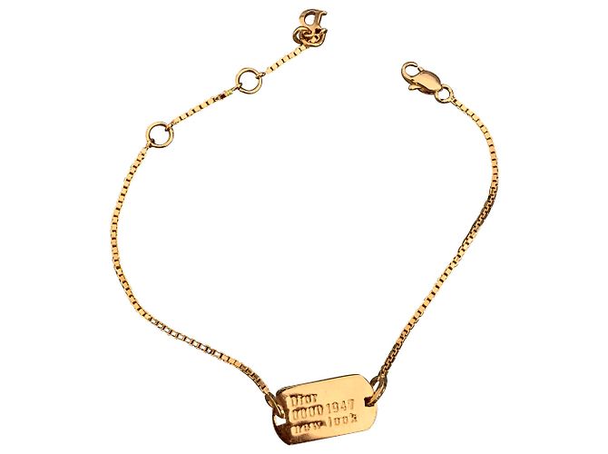 Pulseira Dior Dourada de Aço Dourado