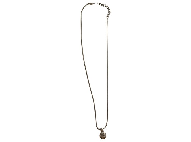 Dior Necklaces Silvery Steel  ref.238356