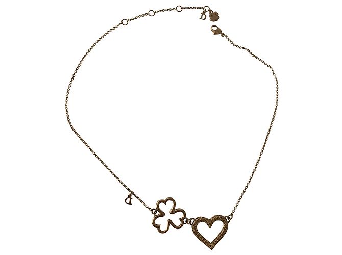 Collar Dior en metal dorado