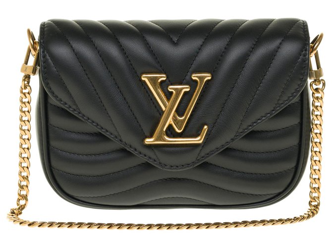 MULTI-POUCH LOUIS VUITTON NEW WAVE - New condition! Black Leather  ref.238385
