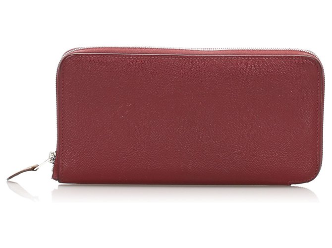 Hermès Hermes Red Epsom Azap Wallet Leather Pony-style calfskin  ref.238527