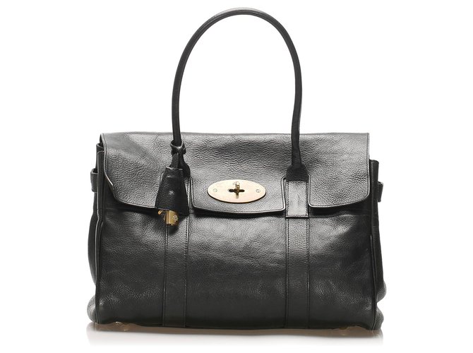 Mulberry Black Bayswater Leather Handbag Pony-style calfskin  ref.238554