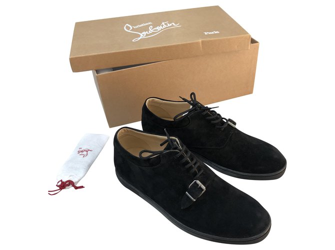 Christian Louboutin sneakers Cuir d'agneau Noir  ref.238632