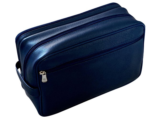 Beauty case Longchamp Blu Pelle  ref.238647