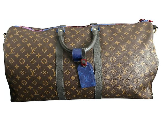 Borsa da viaggio Louis Vuitton Keepall 48H Marrone