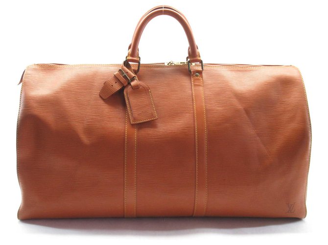 Louis Vuitton Keepall 60 Brown Leather  ref.238721