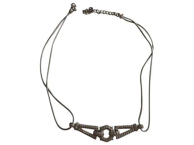 Dior Halsketten Silber Stahl  ref.238769