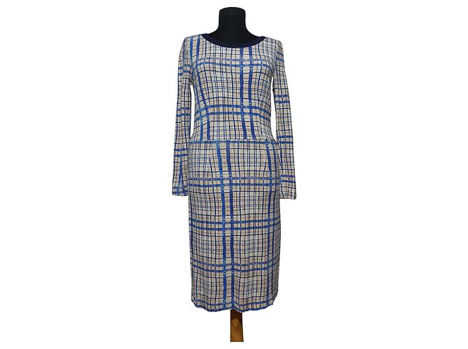 Baum und Pferdgarten Kleid Blau Mehrfarbig M Mehrfarben