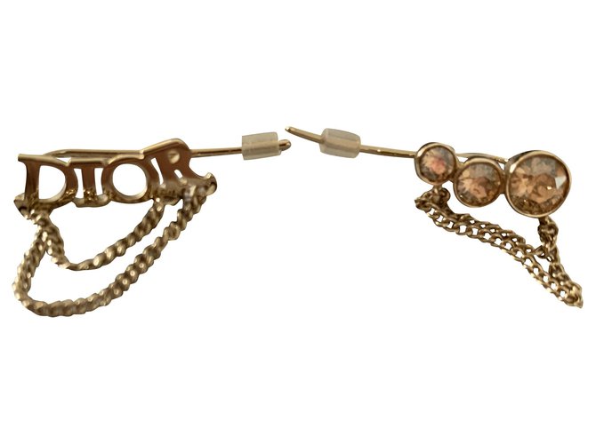 Dior Earrings Golden Steel  ref.238795