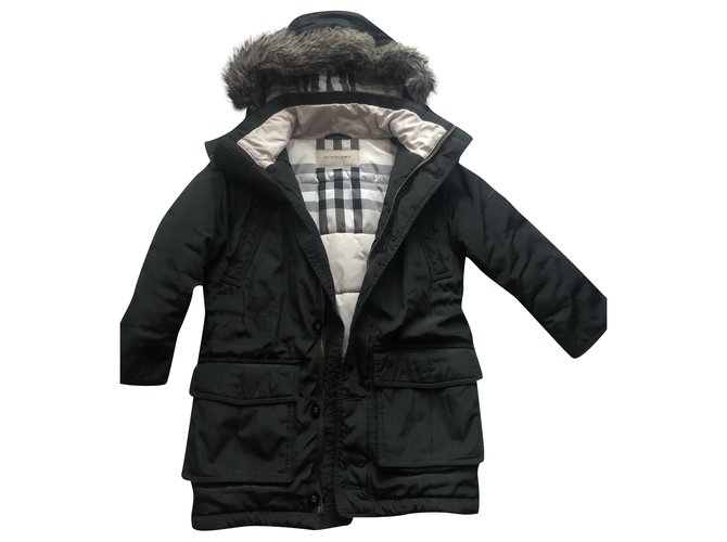 Burberry Boy Coats Outerwear Khaki Polyester  ref.238806
