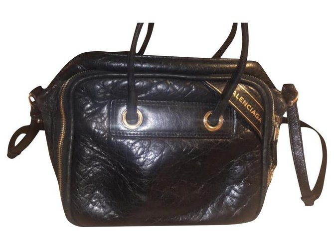 Balenciaga Handbags Black Leather Lambskin  ref.238819