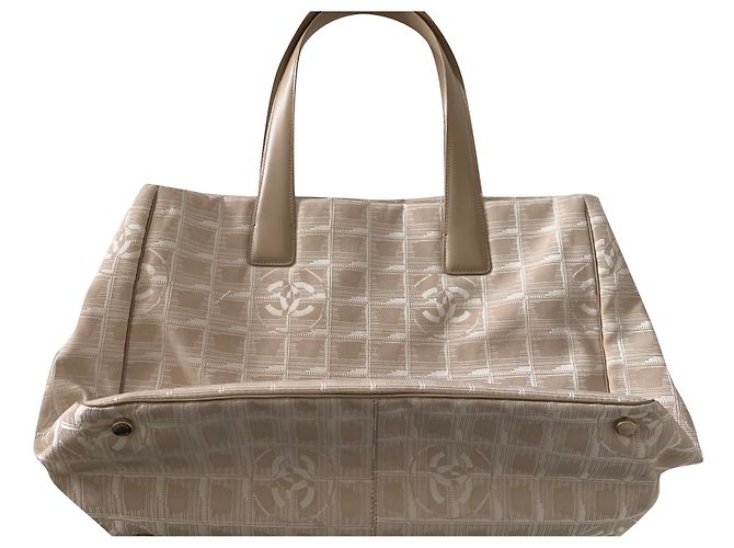 Borsa Chanel Beige in tessuto
