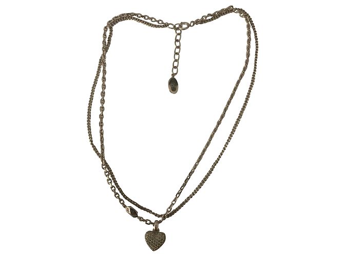 Collana doppia Dior argentata in acciaio Argento