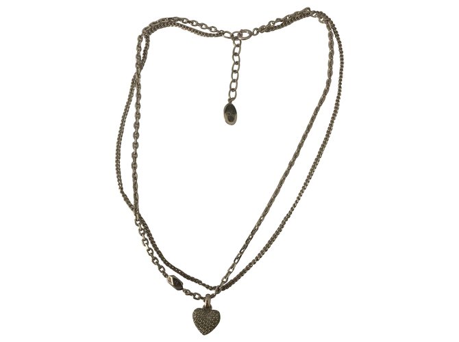 Dior Necklaces Silvery Steel  ref.238835