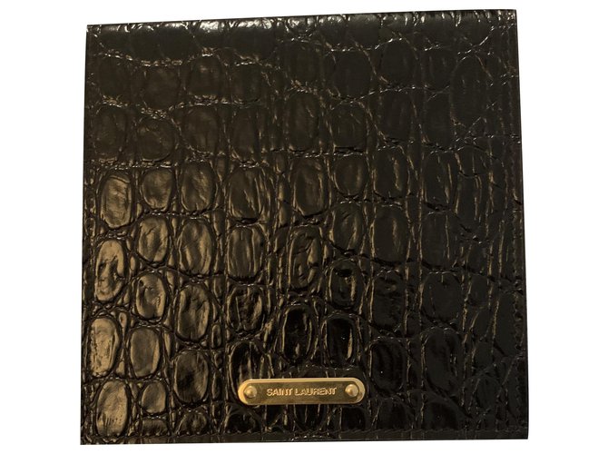 Yves Saint Laurent Bourses, portefeuilles, cas Cuir Marron  ref.238837