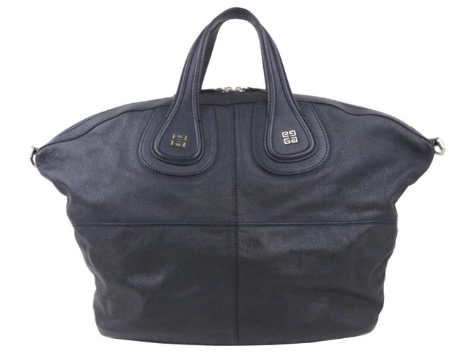 Bolso satchel de cuero azul Nightingale de Givenchy Azul marino Becerro  ref.238925