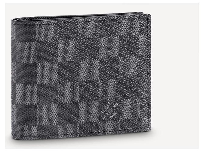 Louis Vuitton LV Marco Brieftasche neu Grau Leder  ref.238991