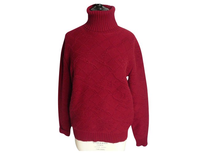 CHANEL Turtleneck Red cashmere Coco Neige Chanel Collection  ref.239017