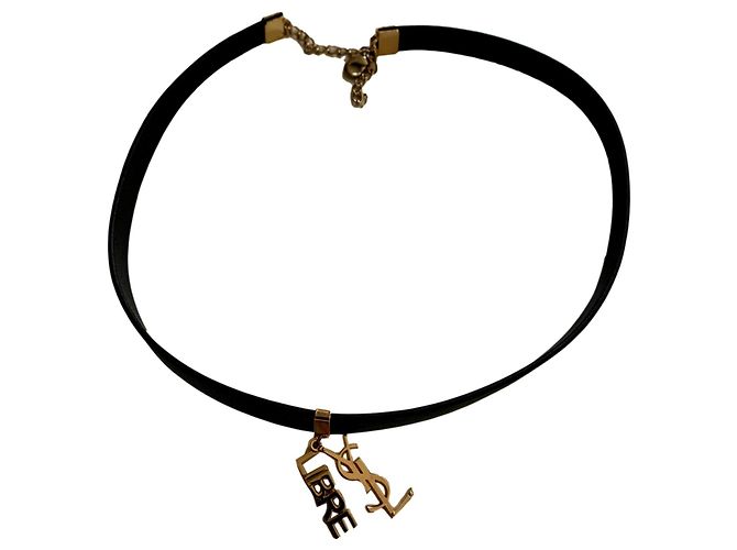 Collana nera avvolgente Yves Saint Laurent Nero