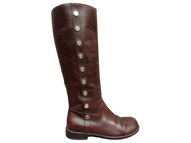 Céline p boots 38 Dark brown Leather  ref.239082